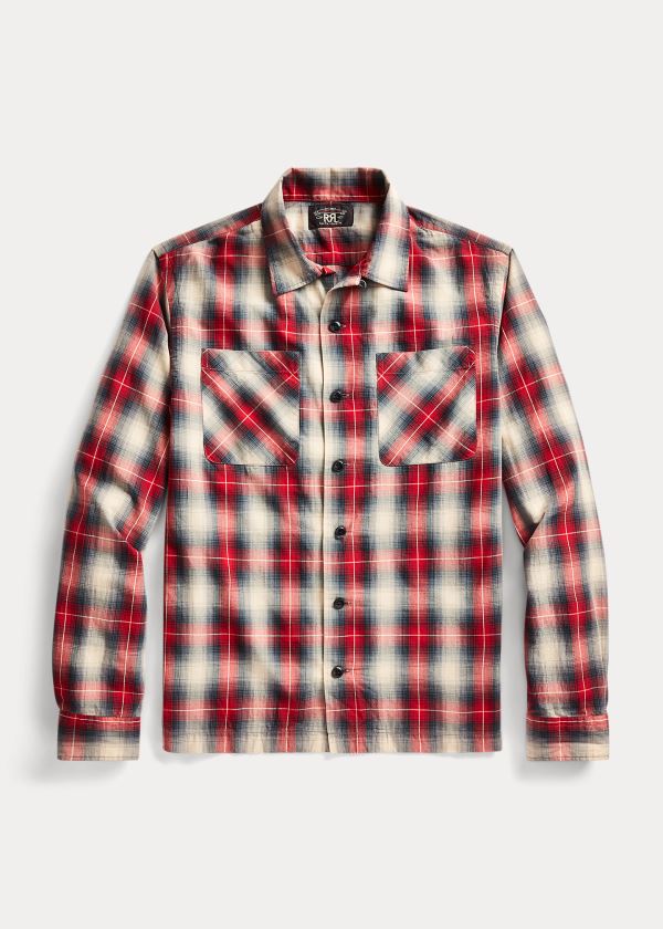 Men's Ralph Lauren Plaid Twill Camp Shirts | 248730WQK